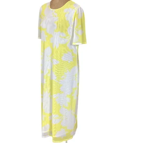 Future Collective Gabriella Kareefa-Johnson Floral Midi Mesh Dress Sz 1X #277A - Picture 8 of 11